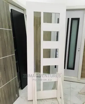 Kitchen Door Half Glass Design
