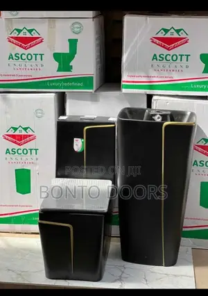 Complete Set Of Quality Black Concealed Water Closet