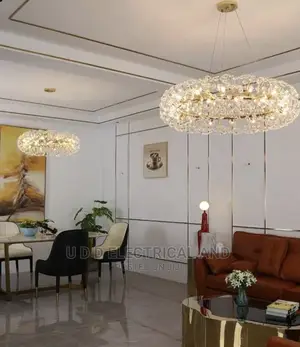 Modern Crystal Chandelier Gold LED Lighting Available