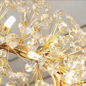 Modern Crystal Chandelier Gold LED Lighting Available