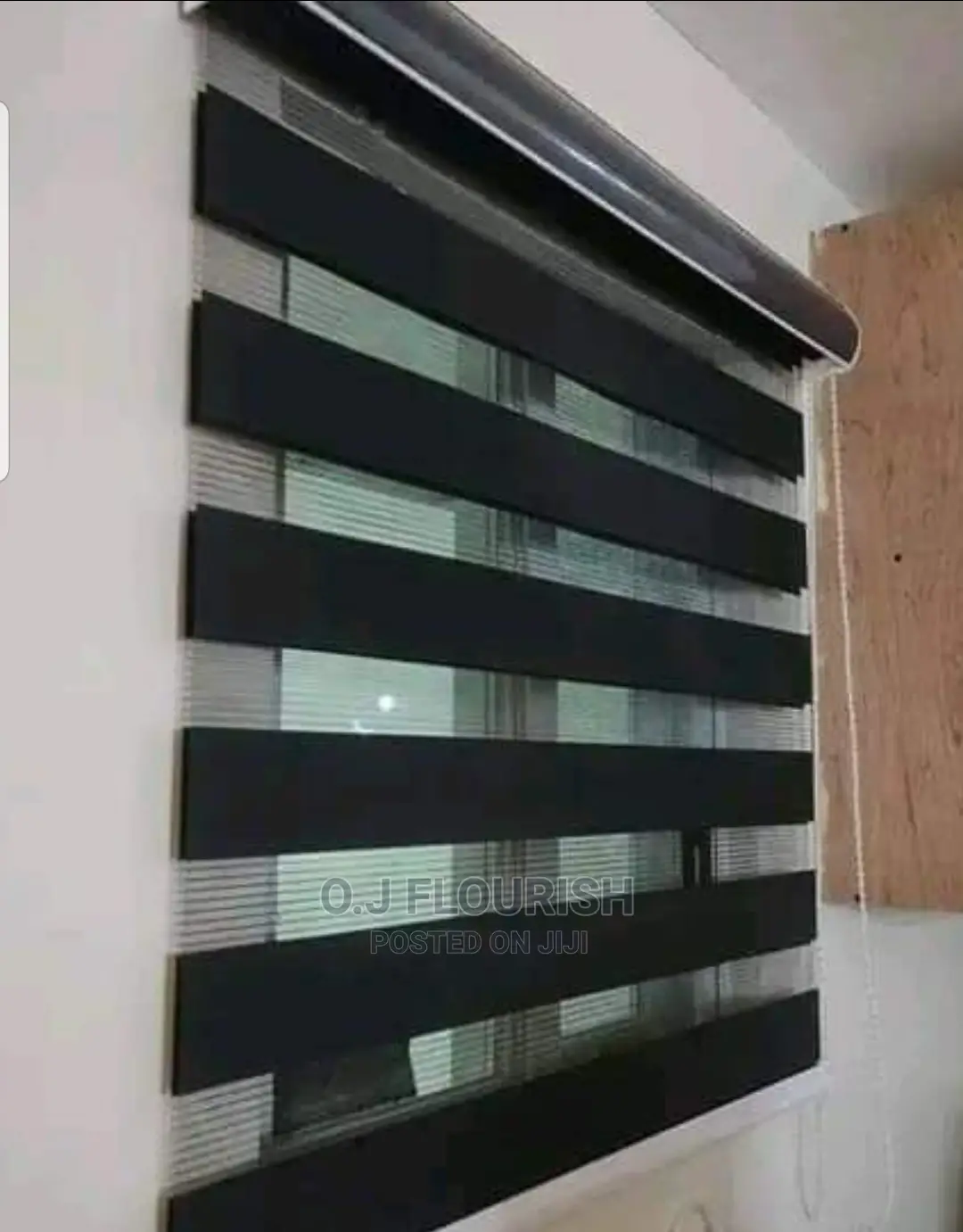 Window Blinds Bold Plain Black