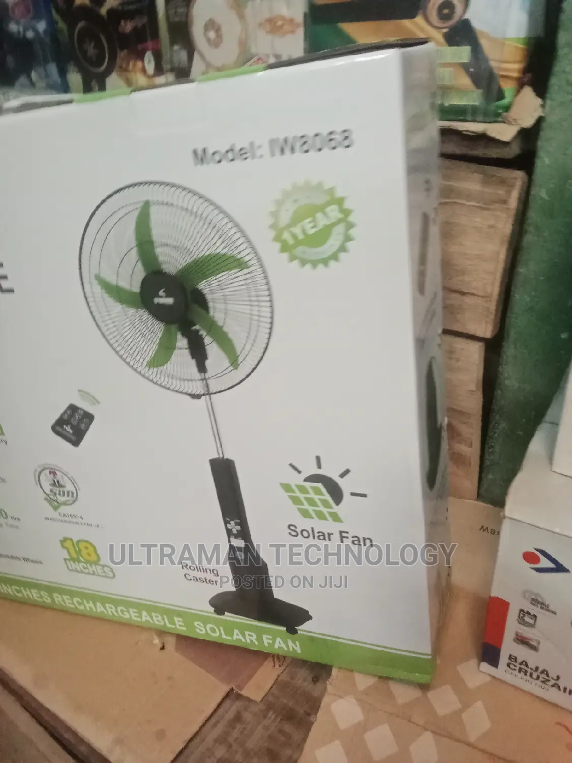 Rechargeable Solar Fan