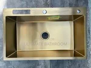 45x60cm Brush Gold Hand Made Single Bowl Kitchen Sink