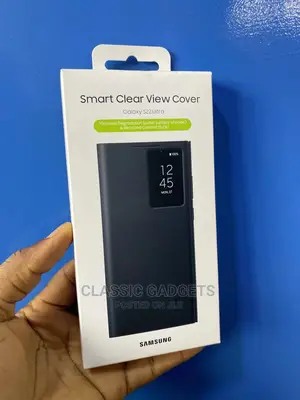 Smart Clear View Flip Case for Galaxy S22 Ultra