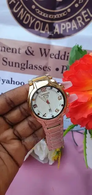 Bold Male Gold Wristwatch