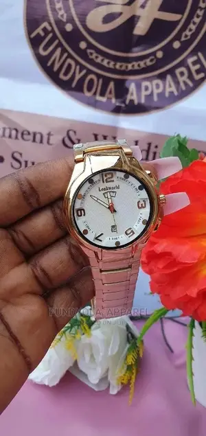Bold Male Gold Wristwatch