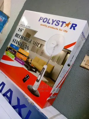 Polystar 12V 7AH Battery 18" Rechargeable Stand Fan