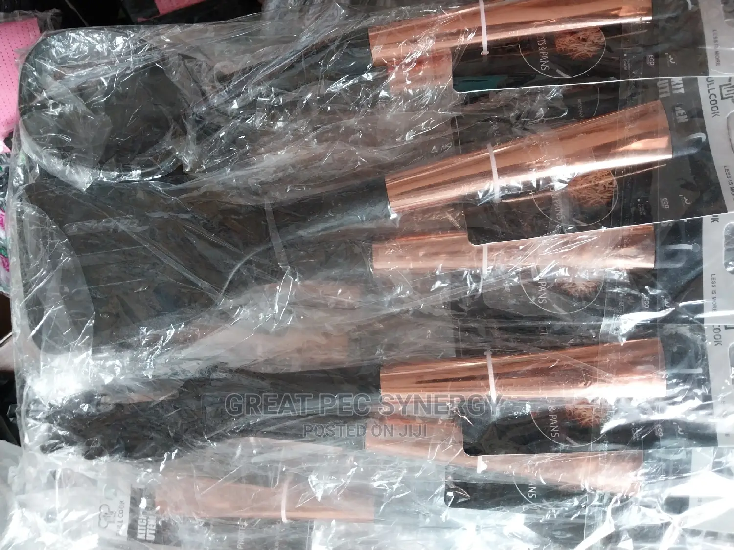 Gold Color Handle Non Stick Spoon Set