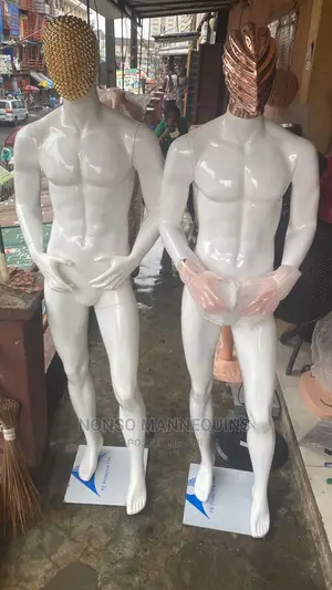 Glossy White Rose Gold Huge Fibre Male Mannequins