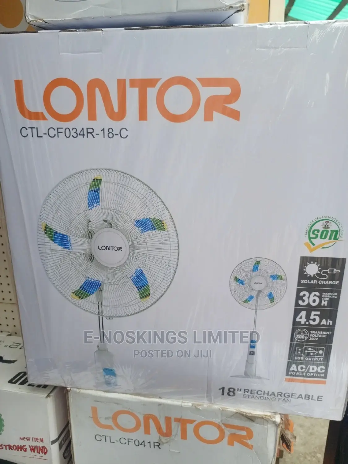Lontor 18 Rechargeable Fan
