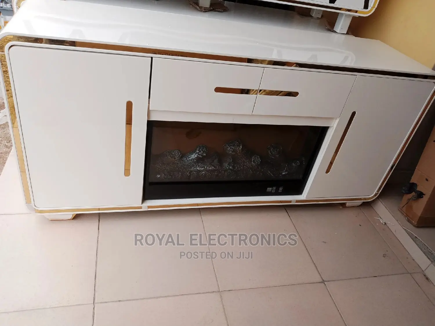 Top Quality Modern Imported TV Stand With Fire Display