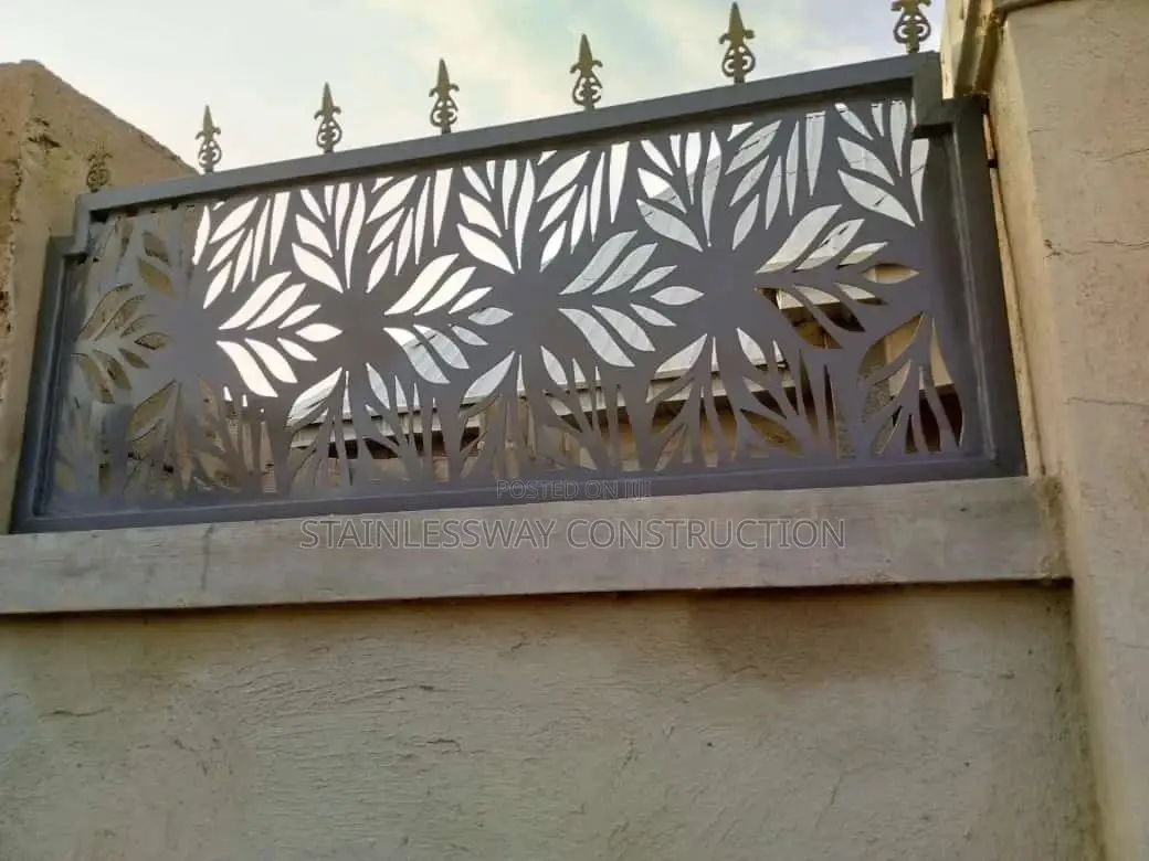 Fence Rail With Laser Cut Design