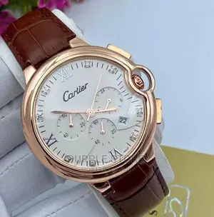 Photo - Cartier Brown Leather Chronograph Watch