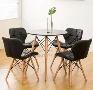Padded Restaurant Chair With Table by 4 Seaters