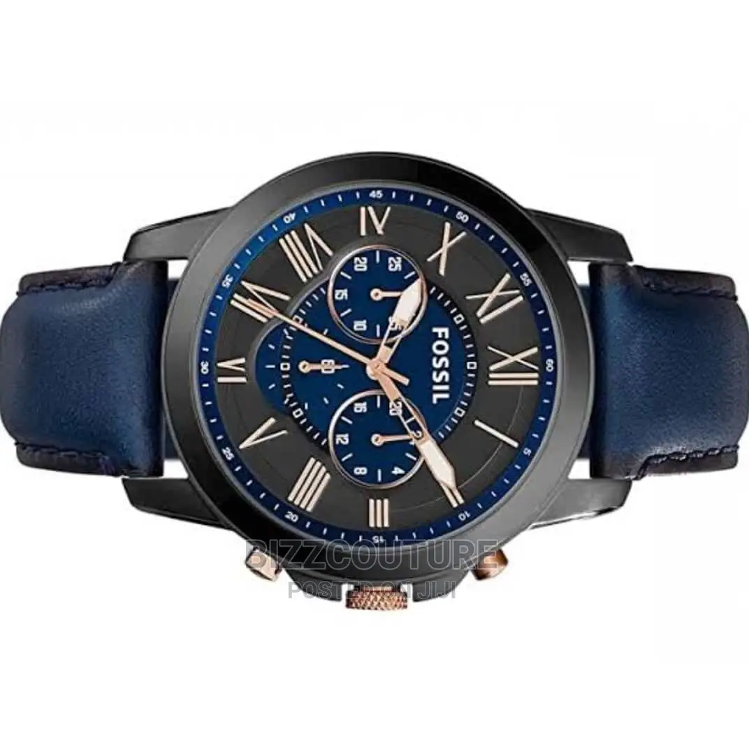Original FOSSIL Blue Leather Strap Available in Store