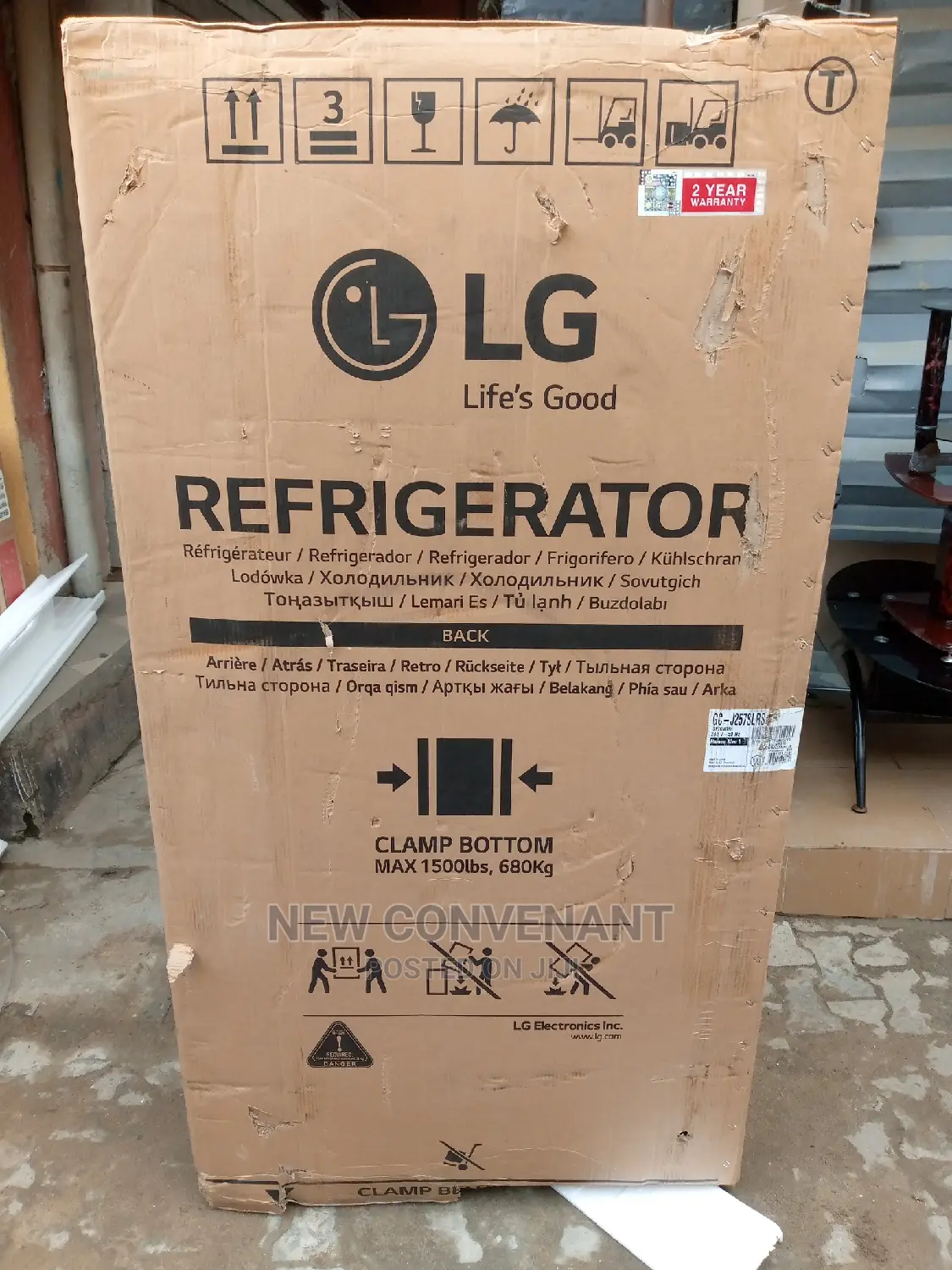Original LG Refrigerator Side by Side Fridge and Freezer