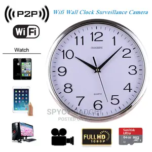 1080P Wifi Spy Wall Clock Camera
