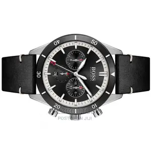 Original HUGO BOSS Leather Strap Watch Available in Store