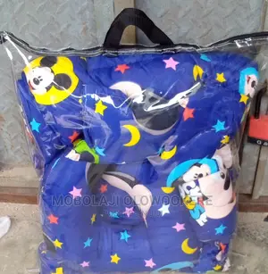 Mickey Mouse Baby Duvet,Neck,Sweet Throw Pillow and Bedsheet