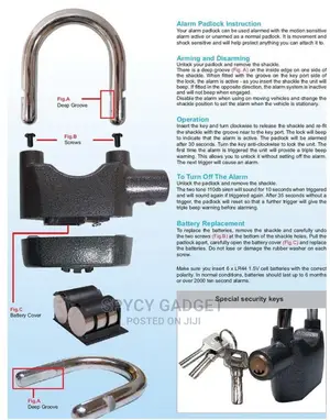 Alarm Security Padlock