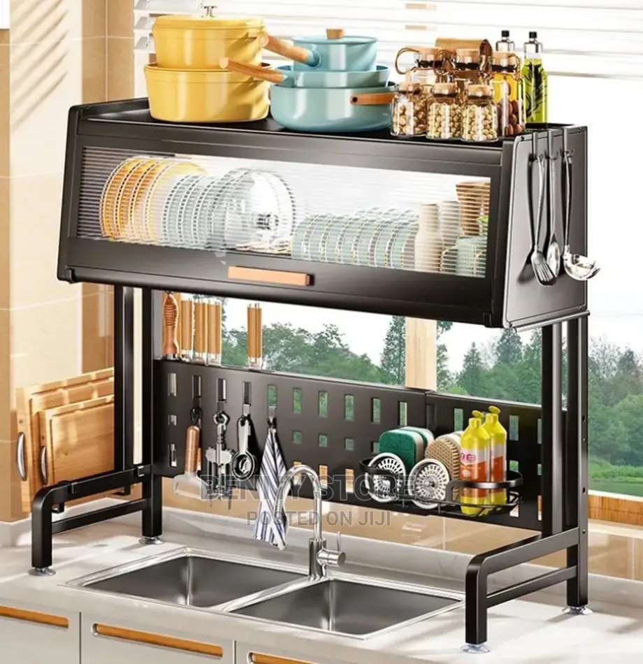 Over the Sink Dish Rack With Cover in Lagos Island (Eko) Kitchenware