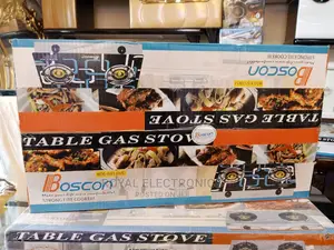 Brand New Boscon Glass Top Double Burner Gas Cooker