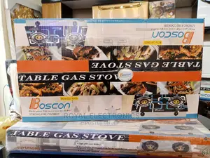 Authentic Boscon Glass Top Double Burner Gas Cooker