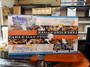 Standard Quality Boscon Glass Top Double Burner Gas Cooker