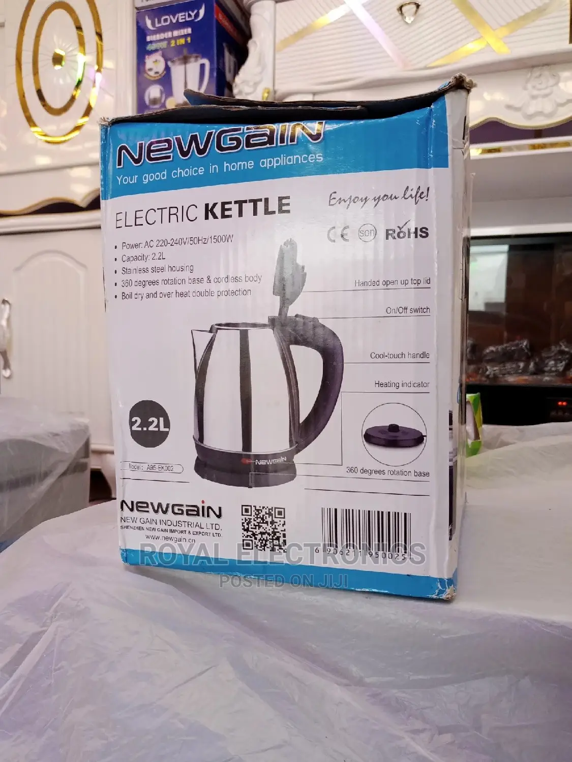 Powerful New Gain Electric Kettle 2.2liter's