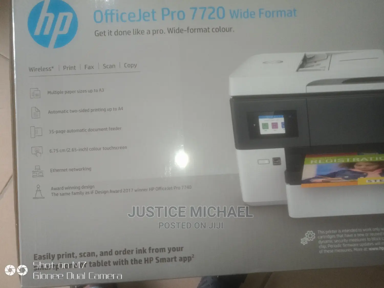 HP Officejet Pro 7720 Wide Format All-in-one Printer