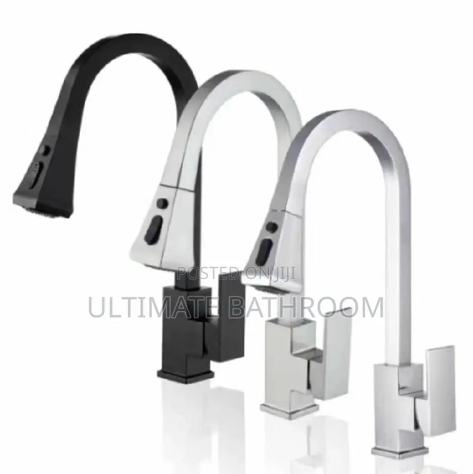 Square Shape Pull Out Kitchen Sink Mixer Tap