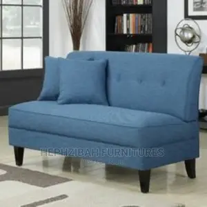 Executive Blue Fabric Sofa
