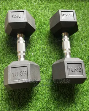 Pair of 10kg Hexagonal Dumbell