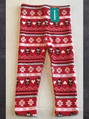 Toddler Girls' Penguin Snowflakes Fleece Leggings