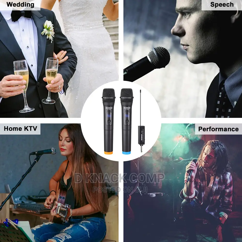 2 Dual Mic Wireless Microphone With Mini Bluetooth Receiver