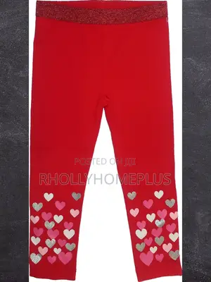 Toddler Girl's Legging With Hearts Patterns