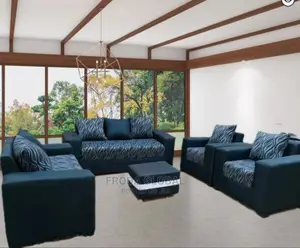 Quality Couch:7-Seaters Sofa Chairs and Puffy Table. Pblfl12