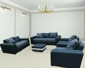 7-Seaters Sofa Chairs With Pillows and Puffy Table. Pblfl15