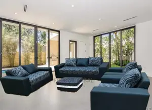 7-Seaters Sofa Chairs With Pillows and Puffy Table. Pblfl13