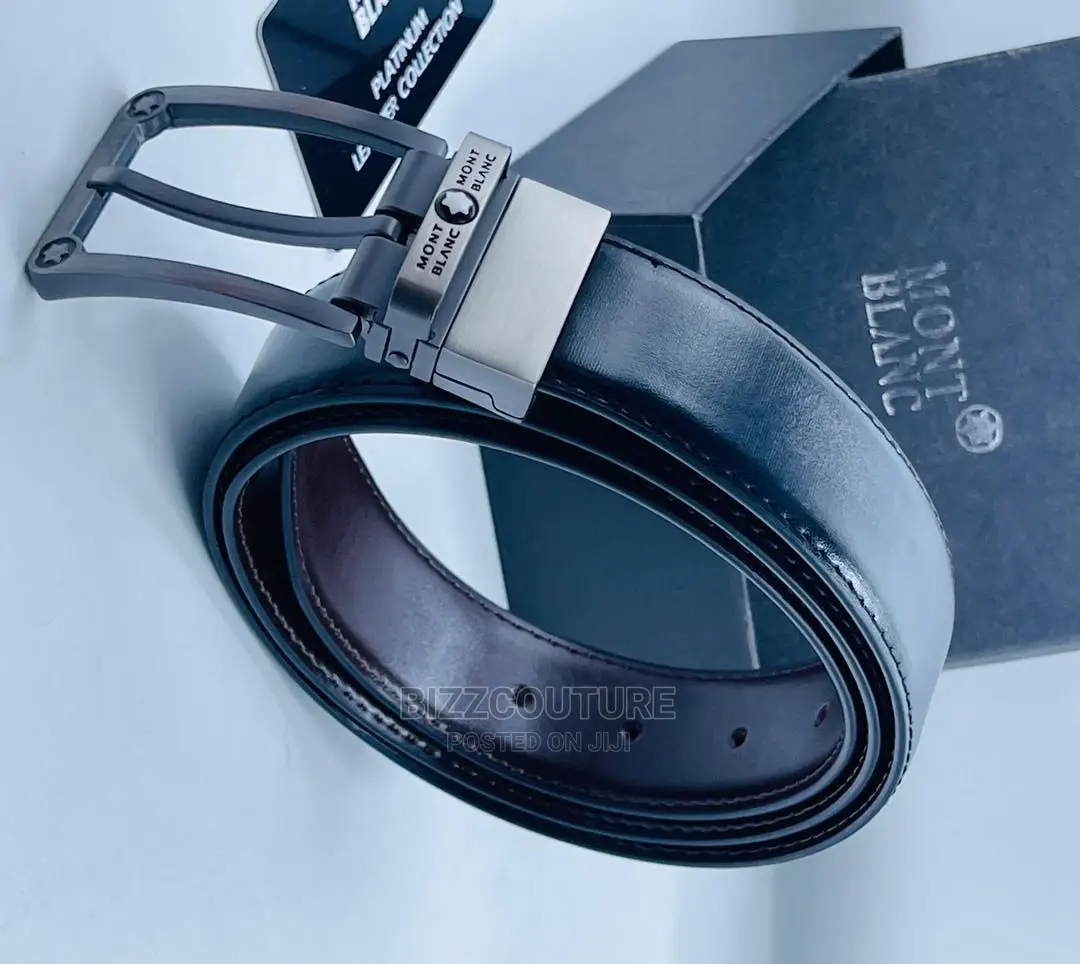 Original MONT BLANC Leather Belt Available in Store