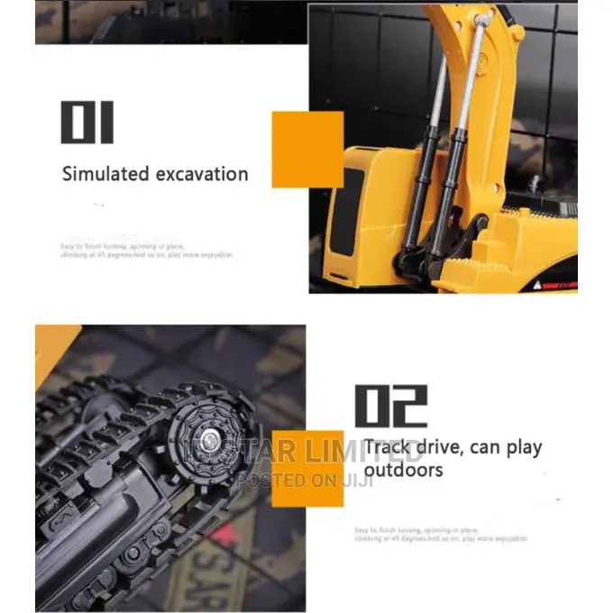 Engineering Car Alloy Remote Control Rc Excavator Toy