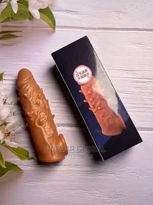 Photo - Ribbed Non Vibrating Penis Sleeve With Scrotal Opening Toy