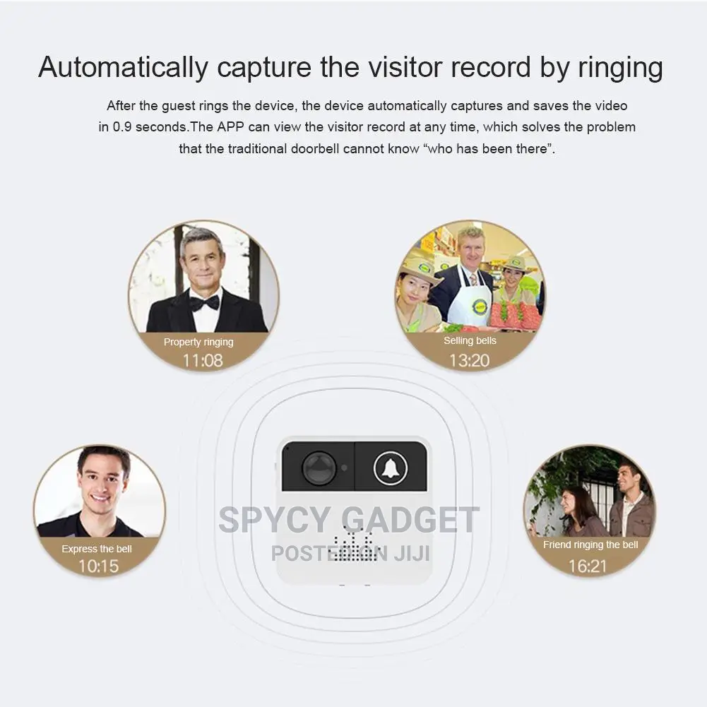 Smart Wireless Video Doorbell for Smartphones Remote View