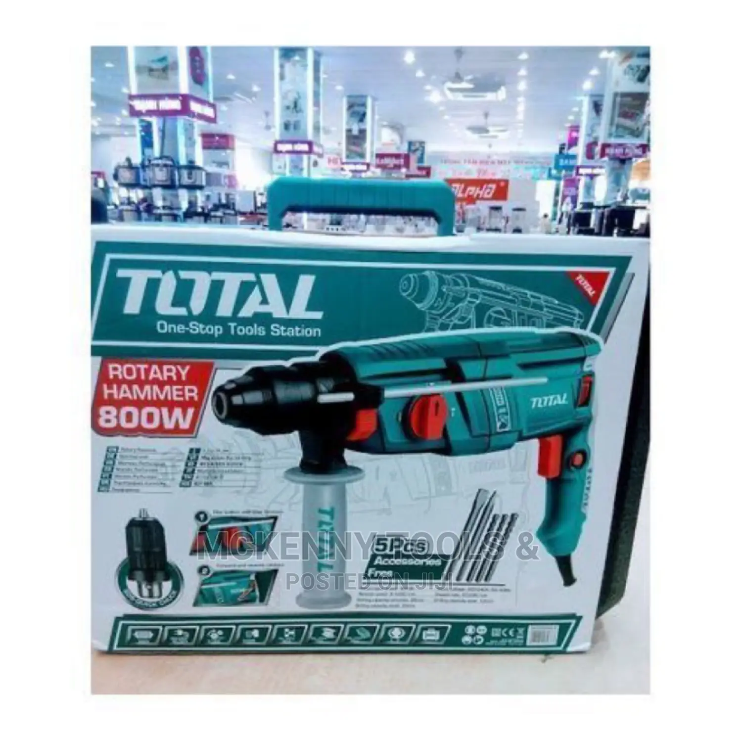 Total Industrial Rotary Hammer Drill 800w