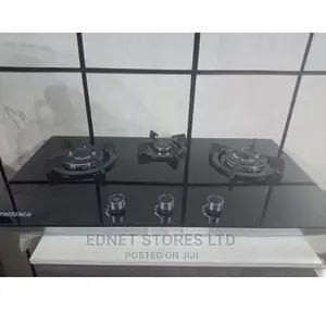 Phiima 90 X 57cm 3 Burner Gas Hob Tempered Glass