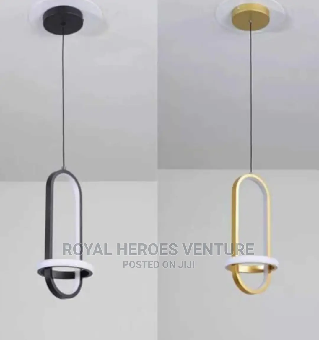Single Pendant Light Gold and Black Colours