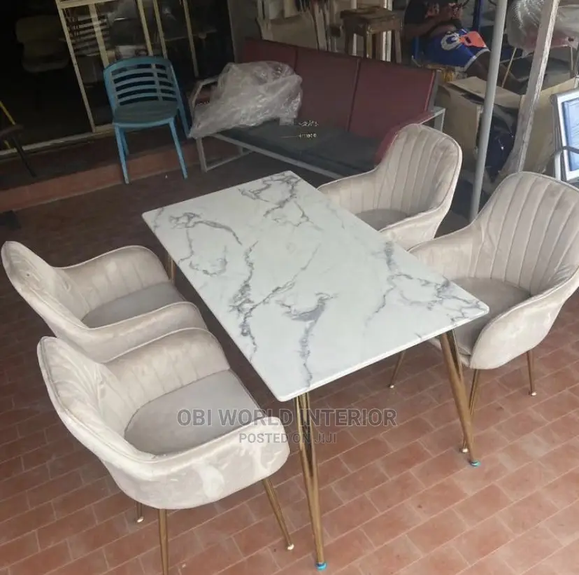 Dining Set by 4 Marble Top