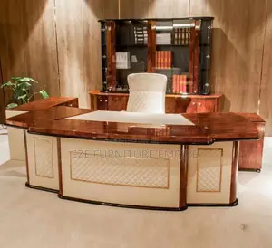 Presidential Executive Office Table Set and Bookshelves
