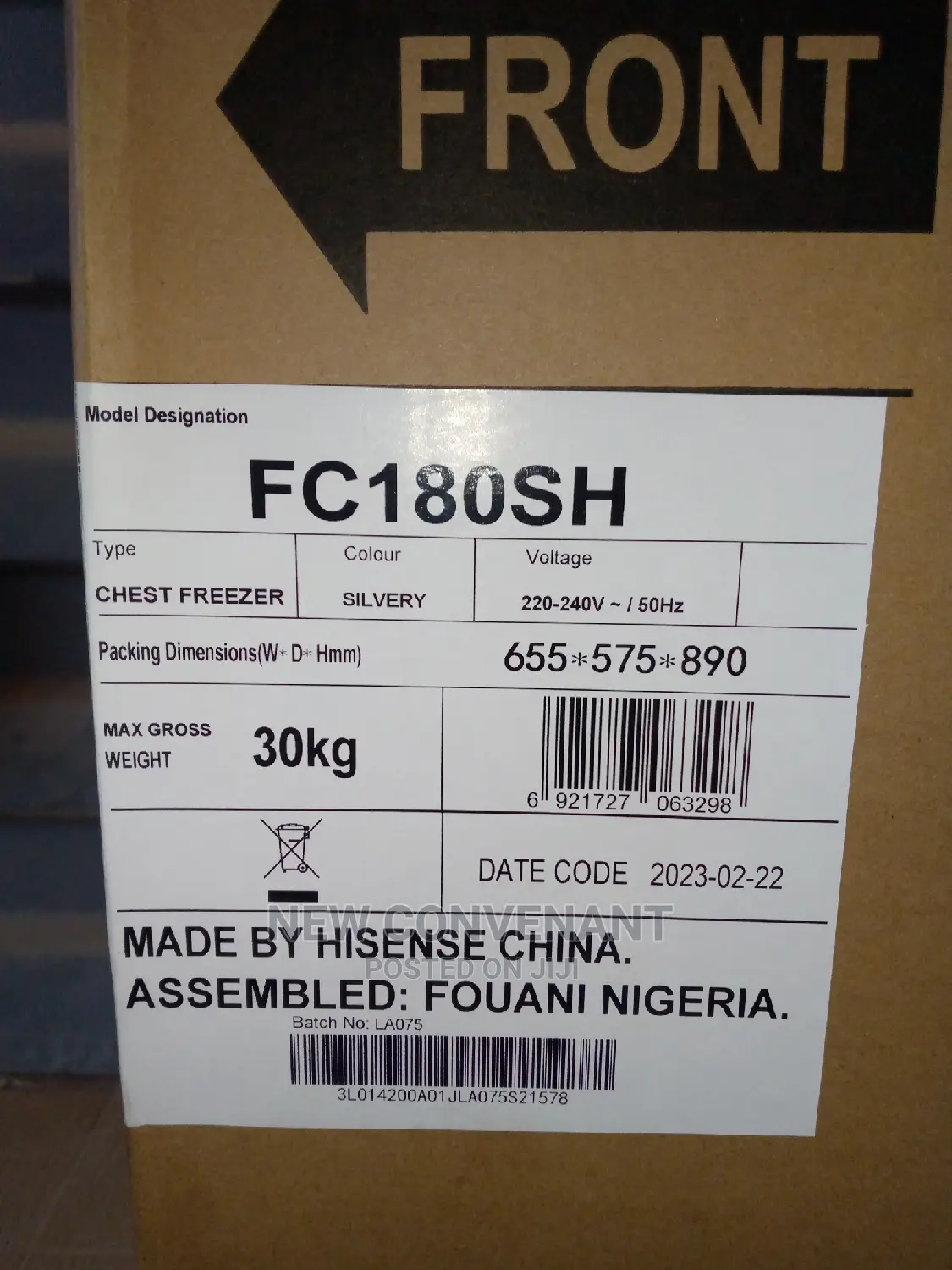 Original Hisense Chest Freezer