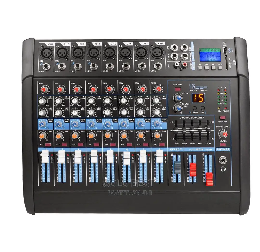 8 Channel Powered Mixer